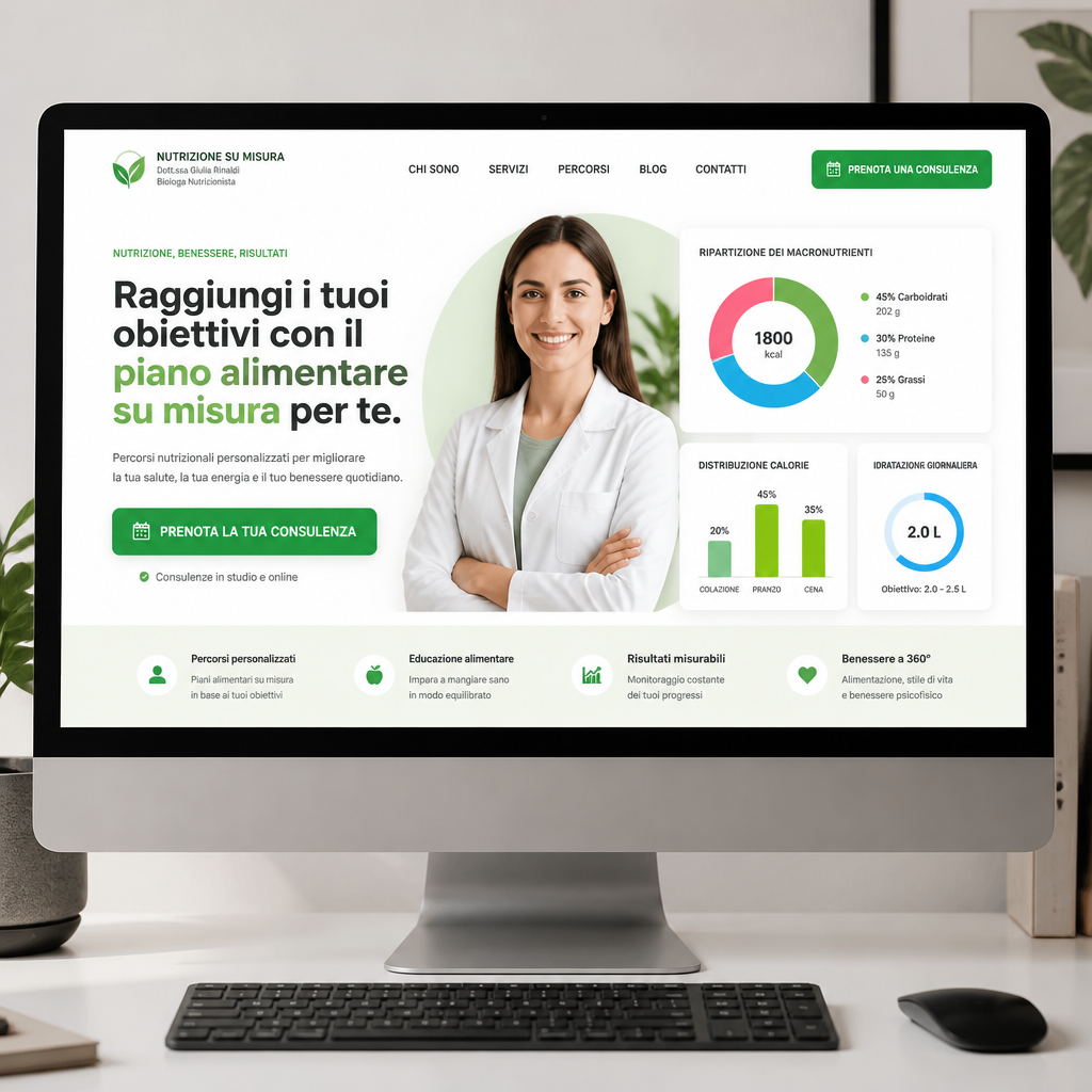 Realizzazione siti web per Nutrizionista
