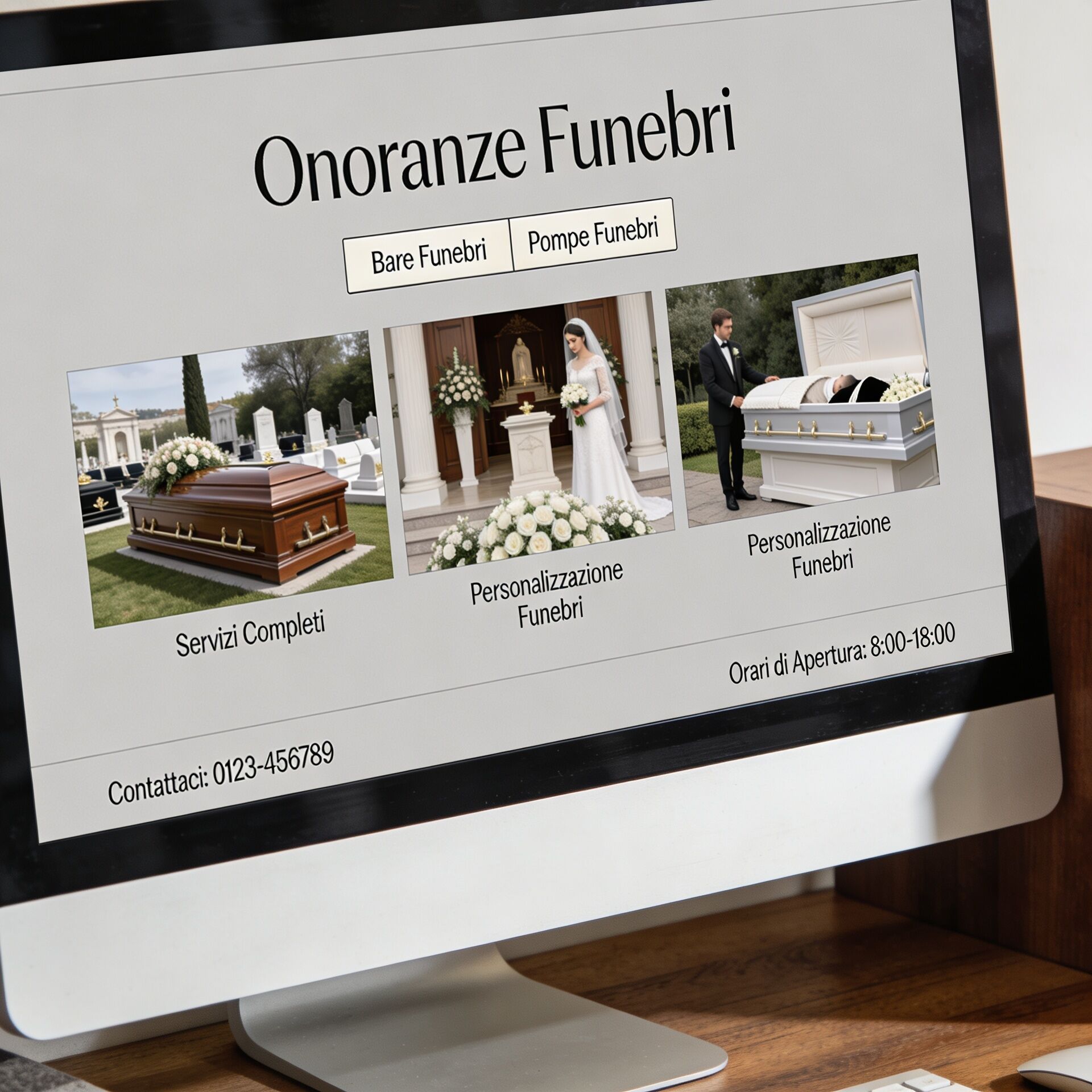 Realizzazione siti web per Onoranze Funebri